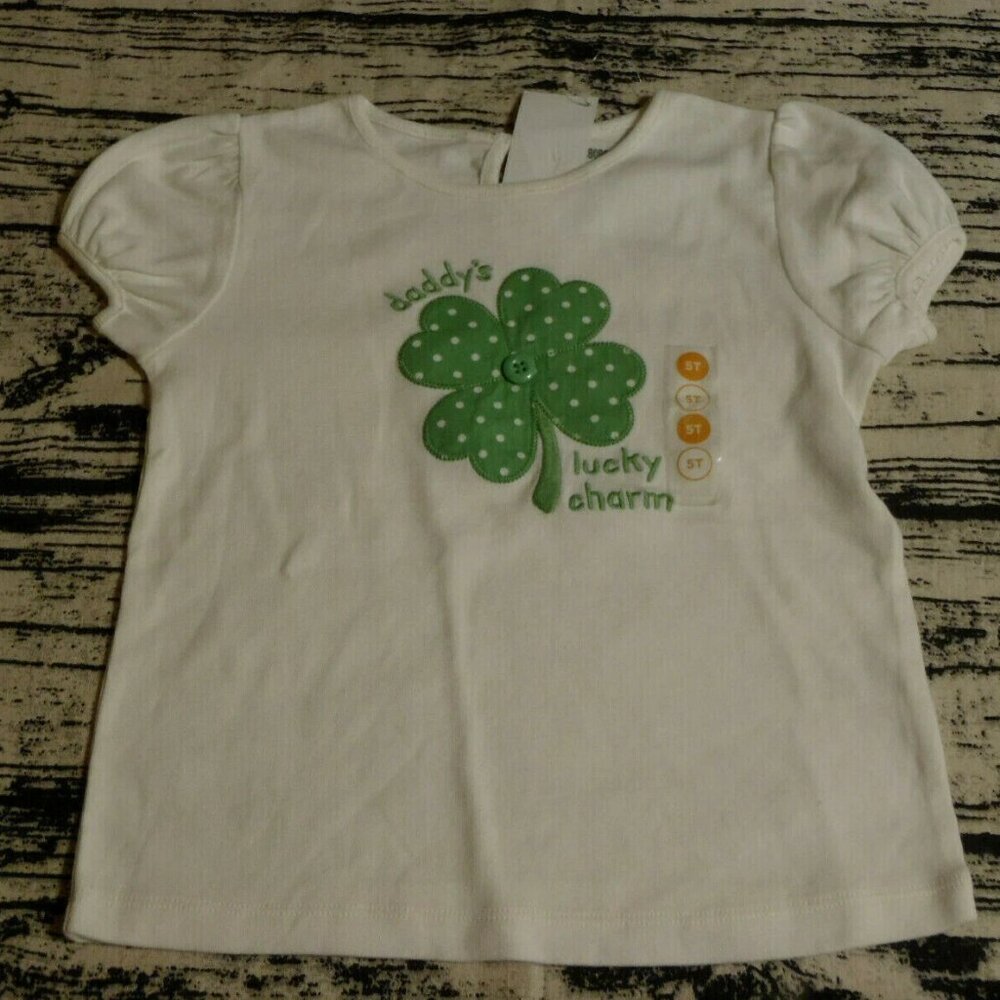 Gymboree Bright Tulip 5T Short Sleeve St Patricks Day Shirt NWT